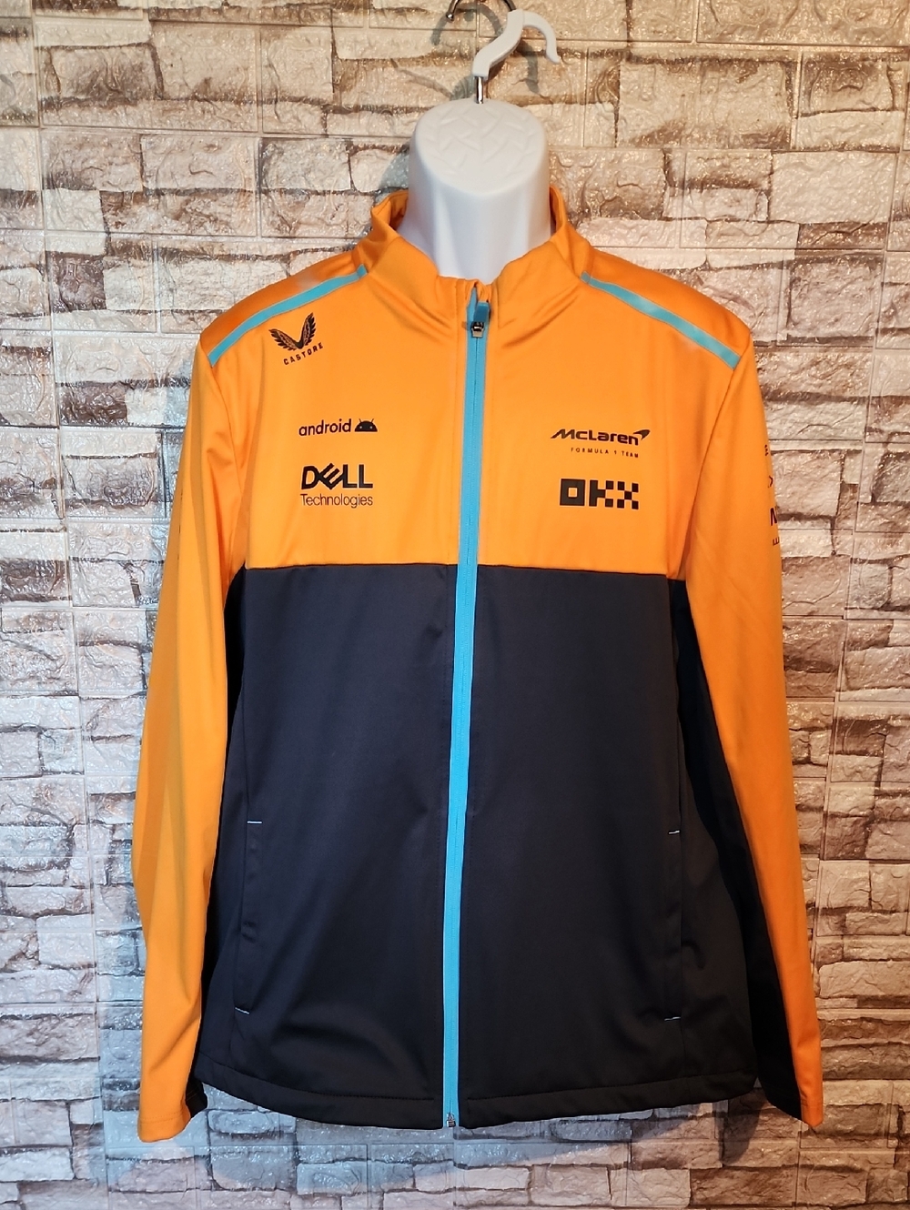 Castore McLaren Men’s Racing Team Orange & Blue Zip Jacket Formula 1 Team